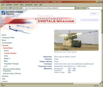Ein Kurzstrecken-Luftabwehrsystem für das französische Crotale-System.